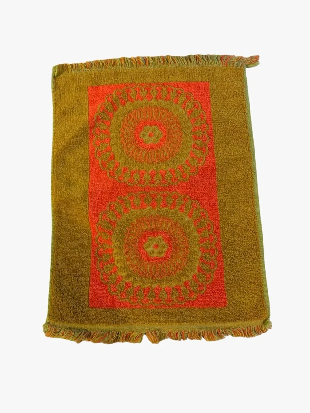 Springmaid Vintage Hand Towels (3) Orange Yellow (3) Multicolor Reversible